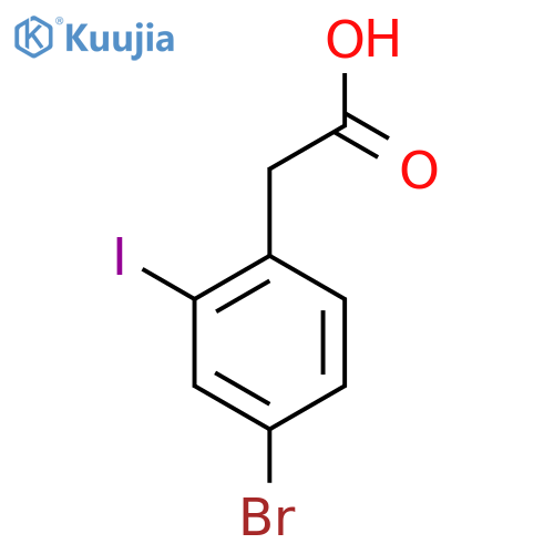 4-Bromo-2-iodophenylacetic acid structure