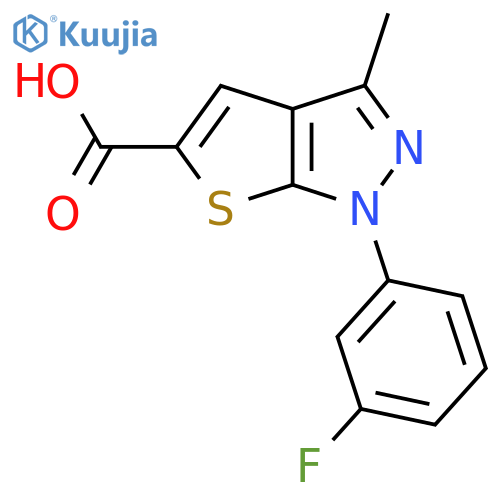 1-(3-Fluorophenyl)-3-methyl-1H-thieno[2,3-c]pyrazole-5-carboxylic acid structure