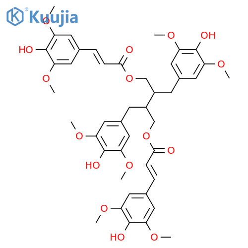 8,8'-Lignan-3,3',4,4',5,5',9,9'-octol; (8RS,8'SR)-form, 3,3',5,5'-Tetra-Me ether, 9,9'-bis-O-(4-hydroxy-3,5-dimethoxy-E-cinnamoyl) structure