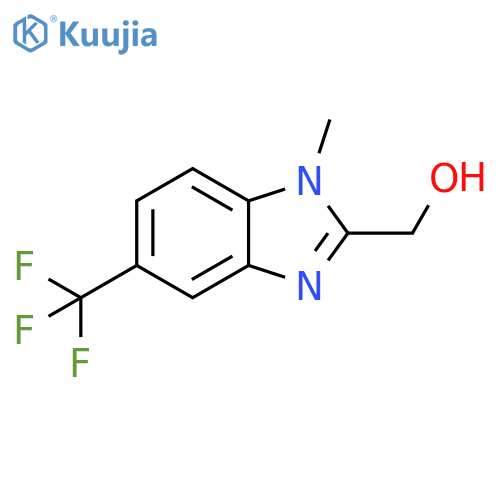 [1-methyl-5-(trifluoromethyl)-1H-1,3-benzodiazol-2-yl]methanol structure