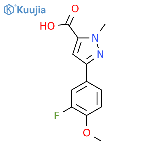 3-(3-fluoro-4-methoxyphenyl)-1-methyl-1H-pyrazole-5-carboxylic acid structure