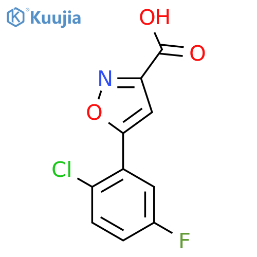 5-(2-chloro-5-fluorophenyl)-1,2-oxazole-3-carboxylic acid structure