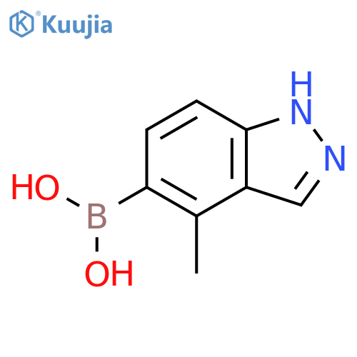 4-Methyl-1H-indazole-5-boronic acid structure