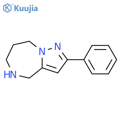 5,6,7,8-tetrahydro-2-phenyl-4H-pyrazolo[1,5-a][1,4]diazepine structure