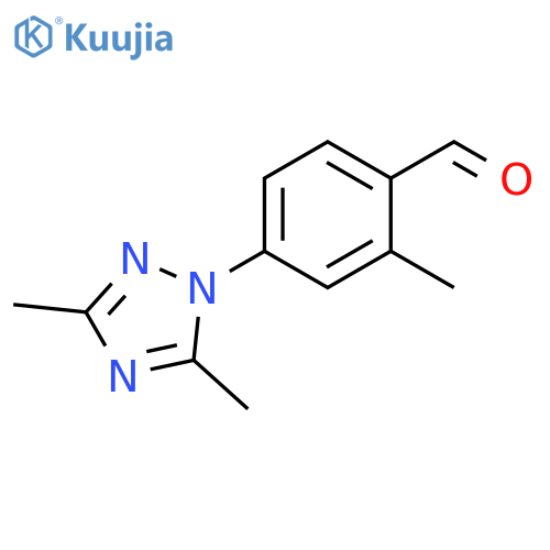 4-(dimethyl-1H-1,2,4-triazol-1-yl)-2-methylbenzaldehyde structure