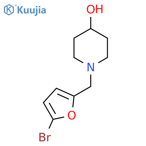 1-[(5-Bromofuran-2-yl)methyl]piperidin-4-ol structure