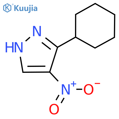 3-cyclohexyl-4-nitro-1H-pyrazole structure