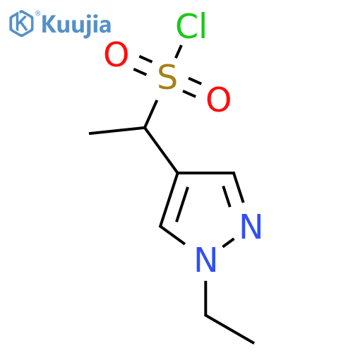 1-(1-Ethylpyrazol-4-yl)ethanesulfonyl chloride structure