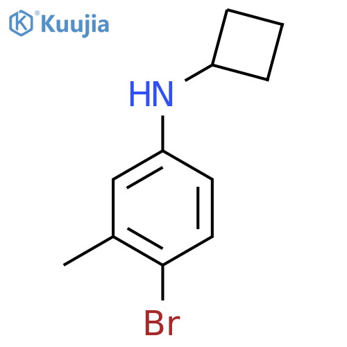 4-bromo-N-cyclobutyl-3-methylaniline structure