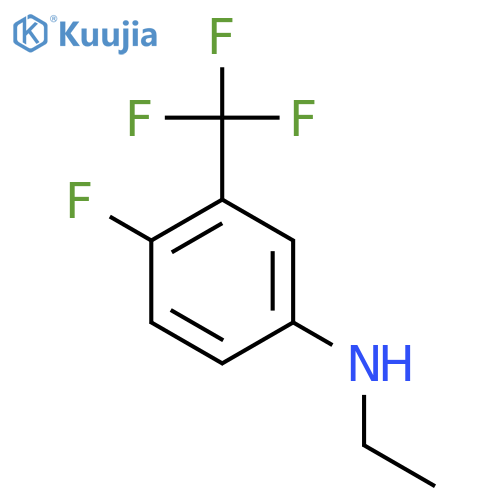 N-ethyl-4-fluoro-3-(trifluoromethyl)aniline structure