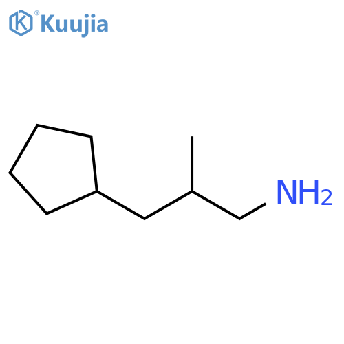 3-cyclopentyl-2-methylpropan-1-amine structure