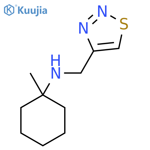 1-methyl-N-[(1,2,3-thiadiazol-4-yl)methyl]cyclohexan-1-amine structure