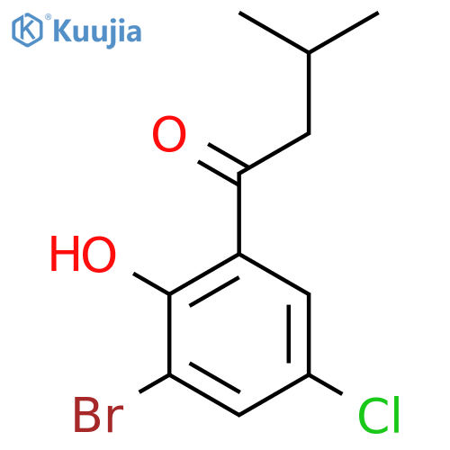 1-(3-Bromo-5-chloro-2-hydroxyphenyl)-3-methylbutan-1-one structure