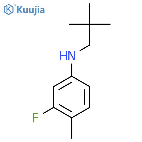 N-(2,2-dimethylpropyl)-3-fluoro-4-methylaniline structure