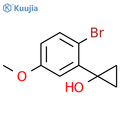1-(2-bromo-5-methoxyphenyl)cyclopropan-1-ol structure