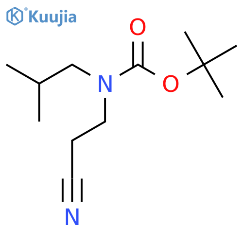 tert-butyl N-(2-cyanoethyl)-N-(2-methylpropyl)carbamate structure