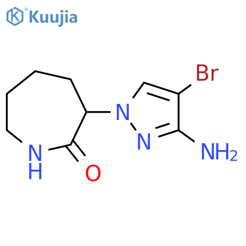 3-(3-amino-4-bromo-1H-pyrazol-1-yl)azepan-2-one structure