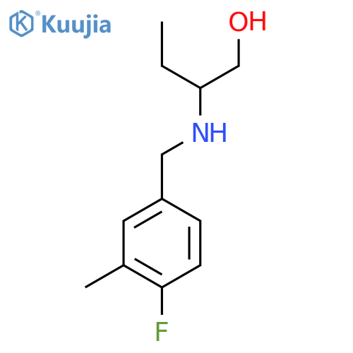2-{(4-fluoro-3-methylphenyl)methylamino}butan-1-ol structure