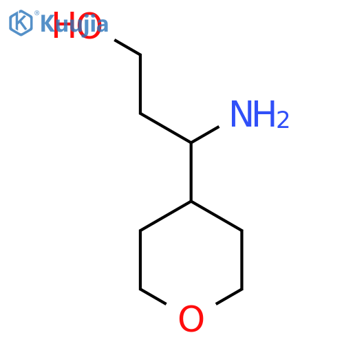 3-amino-3-(oxan-4-yl)propan-1-ol structure