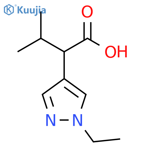 2-(1-ethyl-1H-pyrazol-4-yl)-3-methylbutanoic acid structure