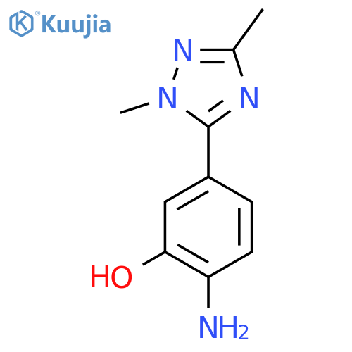 2-amino-5-(dimethyl-1H-1,2,4-triazol-5-yl)phenol structure