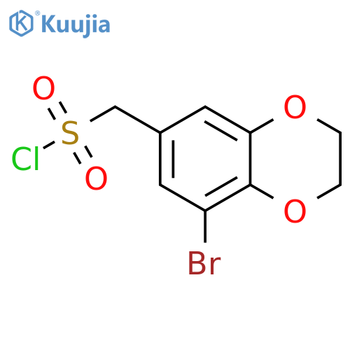 8-Bromo-2,3-dihydro-1,4-benzodioxin-6-methanesulfonyl chloride structure