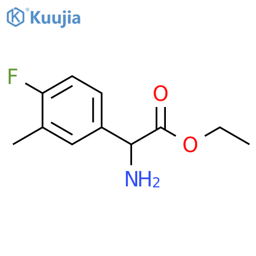 Benzeneacetic acid, α-amino-4-fluoro-3-methyl-, ethyl ester structure