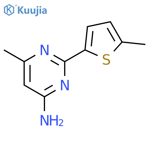 6-Methyl-2-(5-methylthiophen-2-yl)pyrimidin-4-amine structure