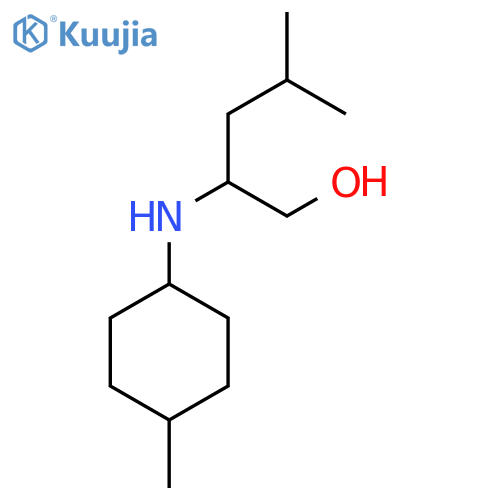 4-methyl-2-[(4-methylcyclohexyl)amino]pentan-1-ol structure