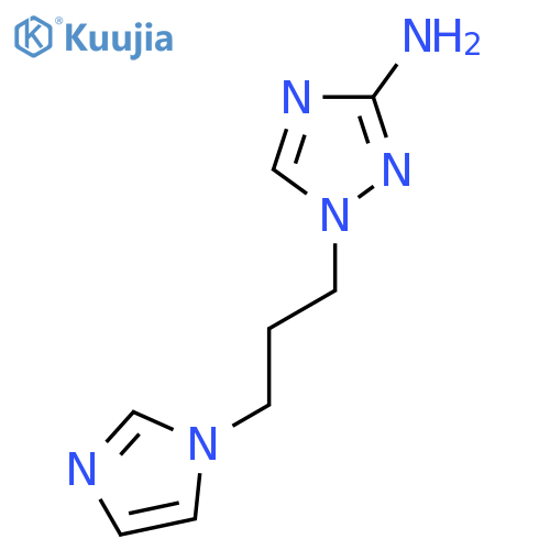 1-3-(1H-imidazol-1-yl)propyl-1H-1,2,4-triazol-3-amine structure