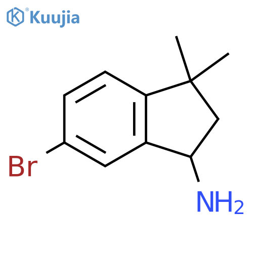 6-bromo-3,3-dimethyl-2,3-dihydro-1H-inden-1-amine structure