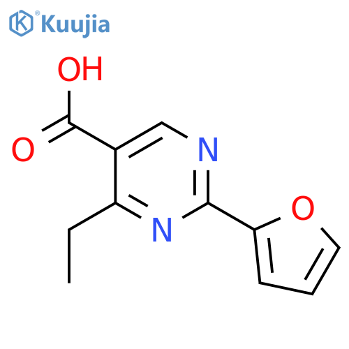 4-Ethyl-2-(furan-2-yl)pyrimidine-5-carboxylic acid structure