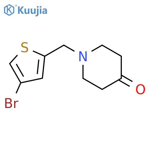 1-(4-Bromothiophen-2-yl)methylpiperidin-4-one structure