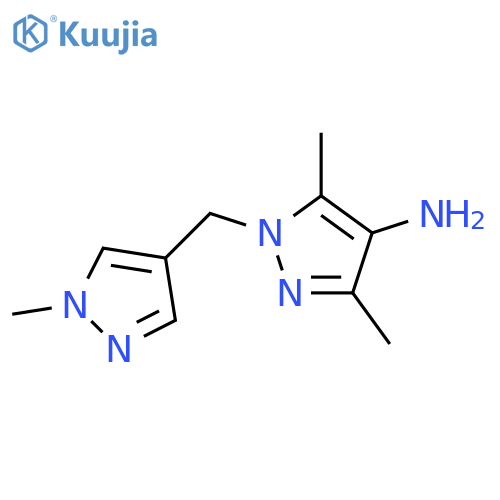 3,5-dimethyl-1-(1-methyl-1H-pyrazol-4-yl)methyl-1H-pyrazol-4-amine structure
