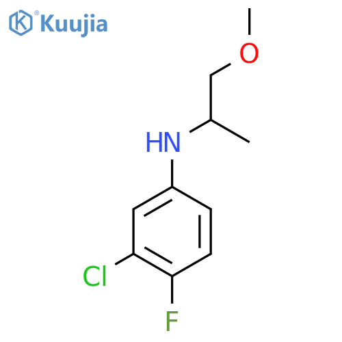 3-chloro-4-fluoro-N-(1-methoxypropan-2-yl)aniline structure