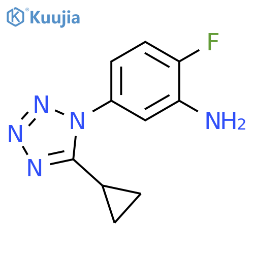 5-(5-cyclopropyl-1H-1,2,3,4-tetrazol-1-yl)-2-fluoroaniline structure