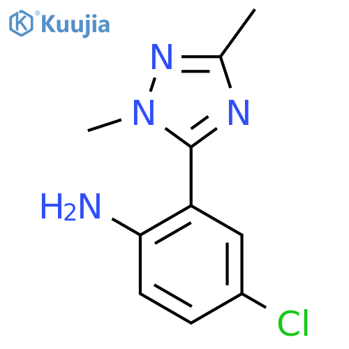 4-chloro-2-(dimethyl-1H-1,2,4-triazol-5-yl)aniline structure