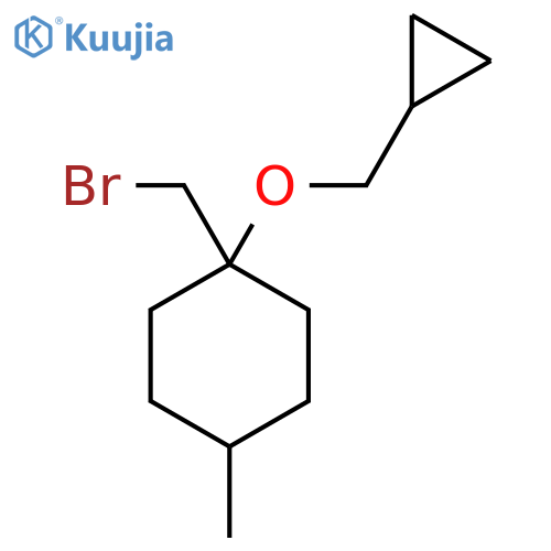 1-(bromomethyl)-1-(cyclopropylmethoxy)-4-methylcyclohexane structure