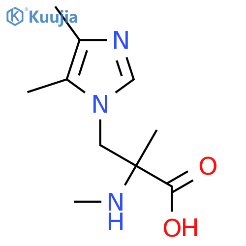 3-(4,5-dimethyl-1H-imidazol-1-yl)-2-methyl-2-(methylamino)propanoic acid structure