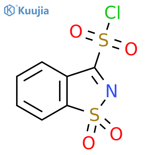 1,1-dioxo-1lambda6,2-benzothiazole-3-sulfonyl chloride structure