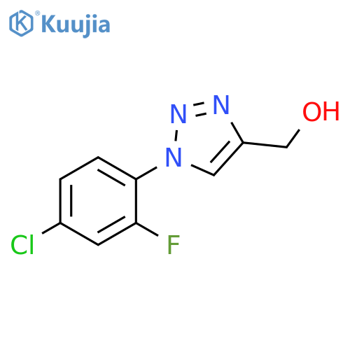 [1-(4-chloro-2-fluorophenyl)-1H-1,2,3-triazol-4-yl]methanol structure