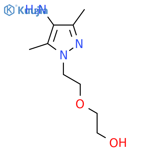2-2-(4-amino-3,5-dimethyl-1H-pyrazol-1-yl)ethoxyethan-1-ol structure