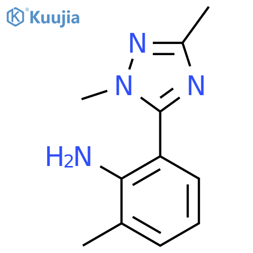 2-(dimethyl-1H-1,2,4-triazol-5-yl)-6-methylaniline structure