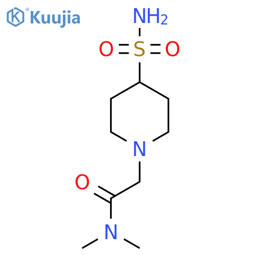N,N-dimethyl-2-(4-sulfamoylpiperidin-1-yl)acetamide structure