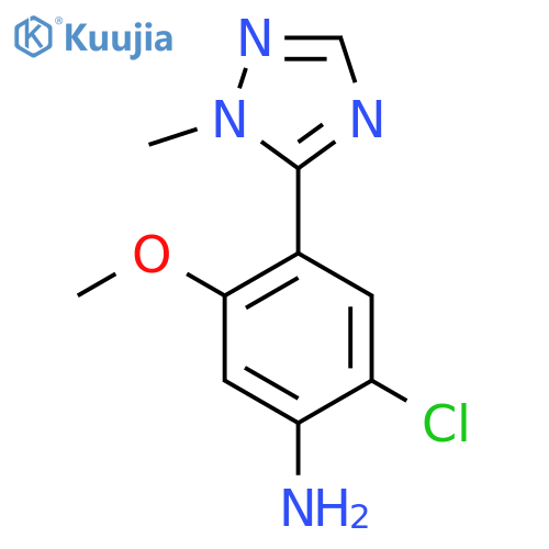 2-chloro-5-methoxy-4-(1-methyl-1H-1,2,4-triazol-5-yl)aniline structure