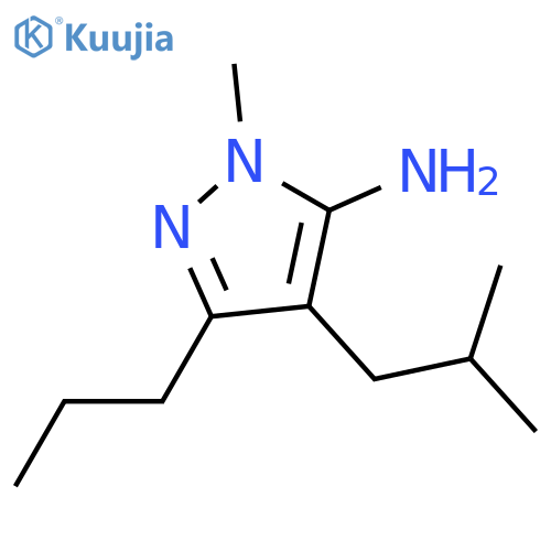 1-methyl-4-(2-methylpropyl)-3-propyl-1H-pyrazol-5-amine structure