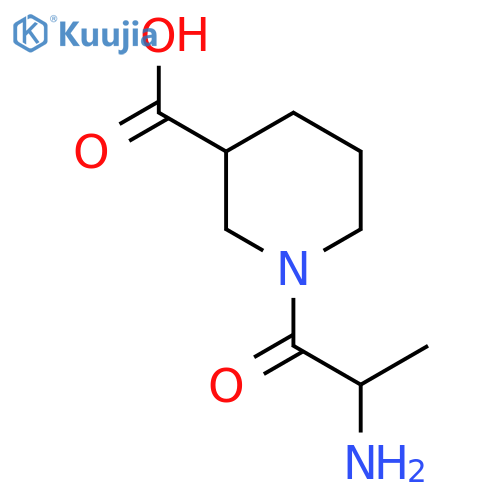 1-(2-aminopropanoyl)piperidine-3-carboxylic acid structure