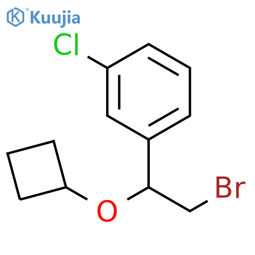 1-(2-bromo-1-cyclobutoxyethyl)-3-chlorobenzene structure