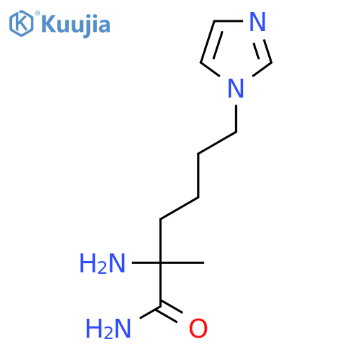 2-amino-6-(1H-imidazol-1-yl)-2-methylhexanamide structure