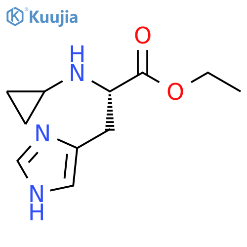 ethyl 2-(cyclopropylamino)-3-(1H-imidazol-1-yl)propanoate structure